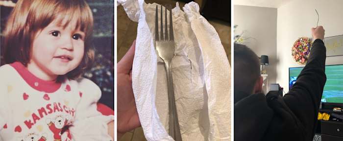 Childhood photo of Katie Camlin, liquor store clerk who broke news of Mahomes' new contract